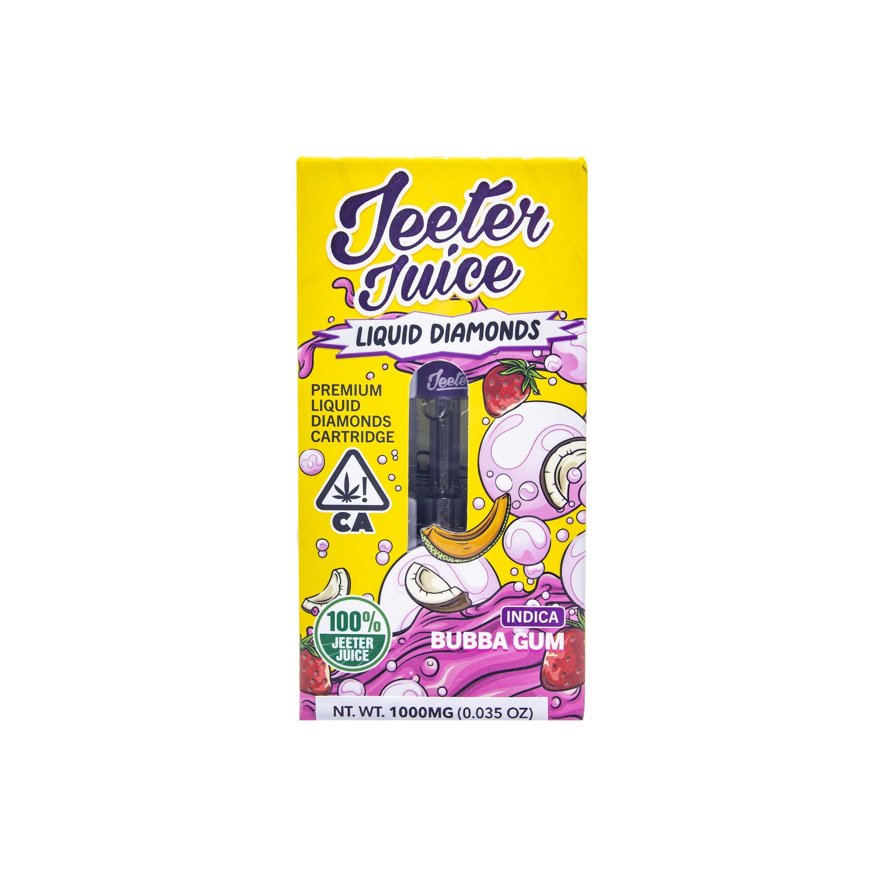Photograph of product: Jeeter Juice | Bubba Gum Liquid Diamond Cartridge (1g)