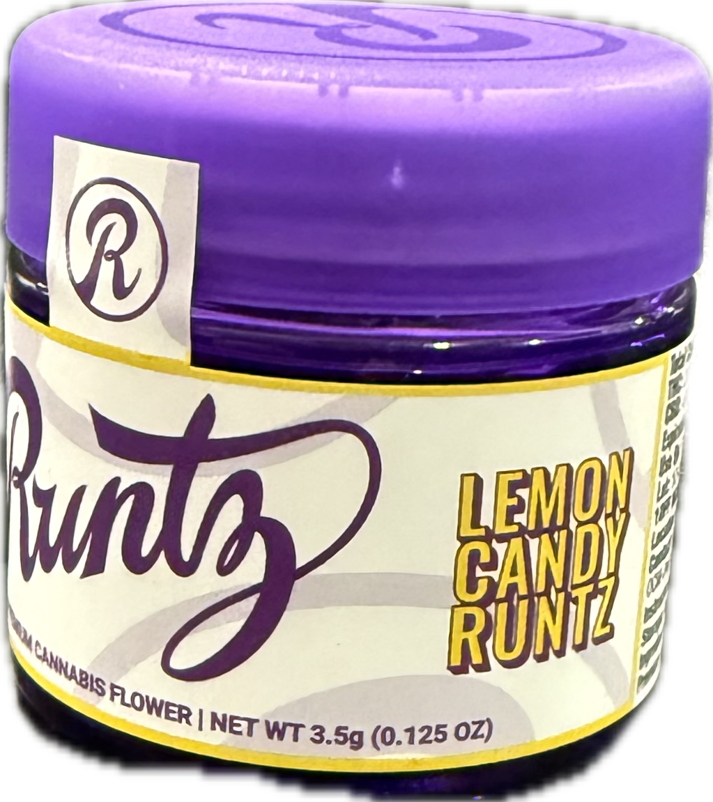 Photograph of product: Runtz | Flower | Jar | Lemon Candy Runtz | 3.5g | Oui'd-Hybrid | 28.83 TH-oui