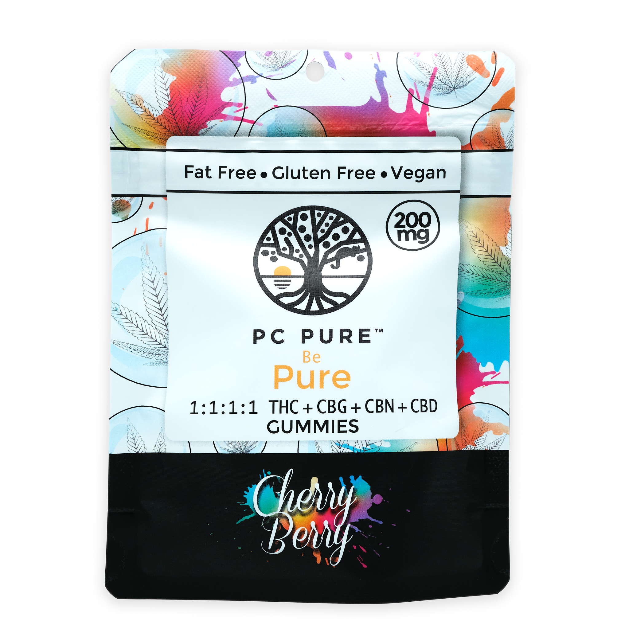 Photograph of product: Cherry Berry | 200MG TH-oui: 200MG CBD: 200MG CBG: 200MG CBN Full Spectrum Gummies