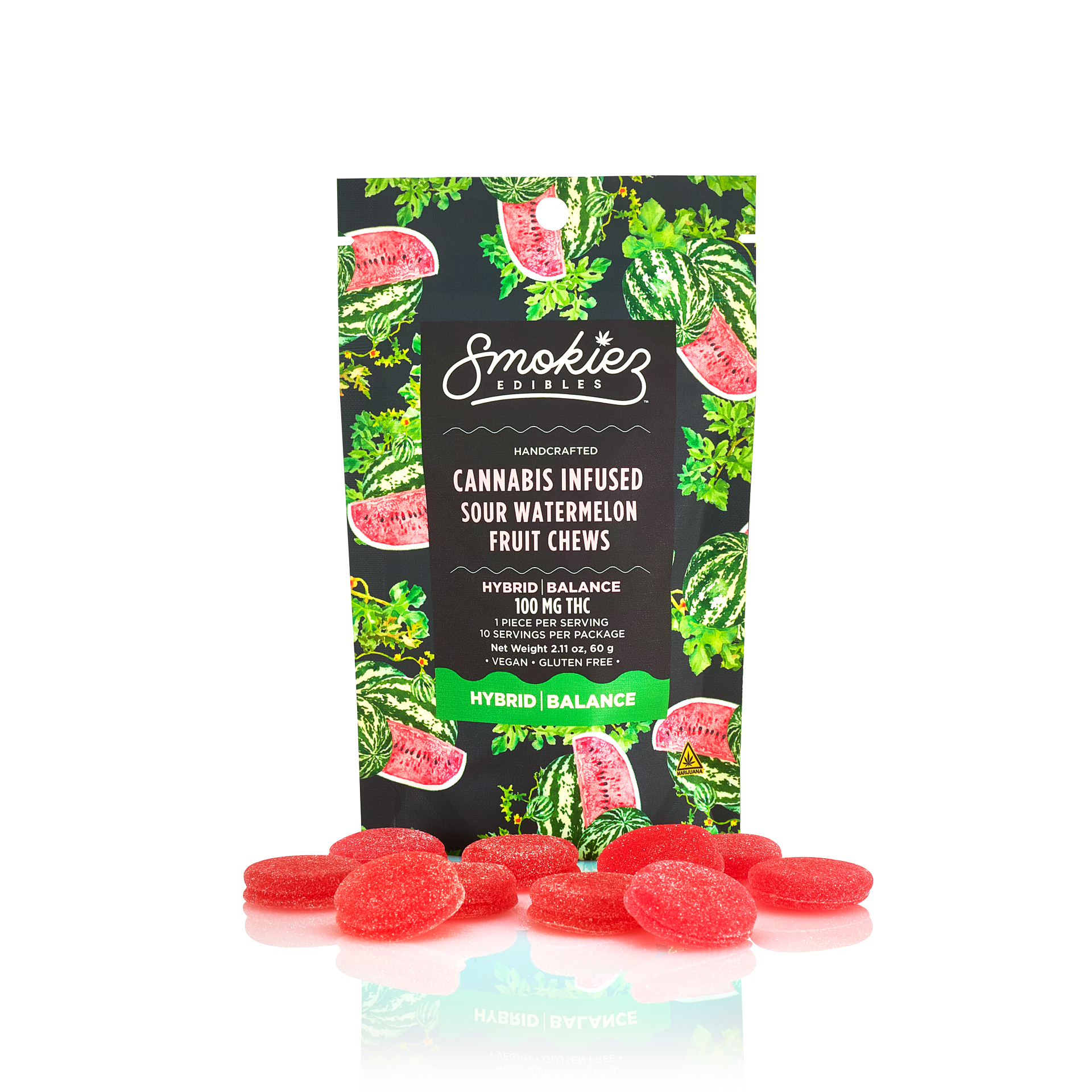 Photograph of Product: Smokiez: Sour Watermelon Fruit Chews