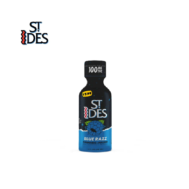 Photograph of product: BLUE RAZZ 100MG 4OZ SHOT