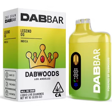 Photograph of product: DABWOODS | LEGEND OG (I) | 1G LIVE DMND ALL-IN-ONE