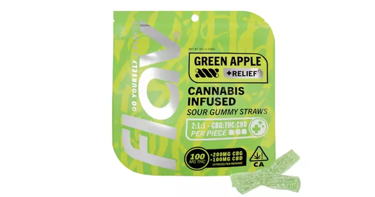 Photograph of product: Flav - Green Apple Relief Rings 100mg