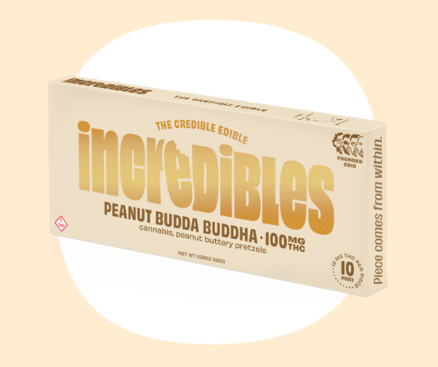 Photograph of Product: Peanut Butter Buddha (H) Incredibles | Candy Bar (100mg)