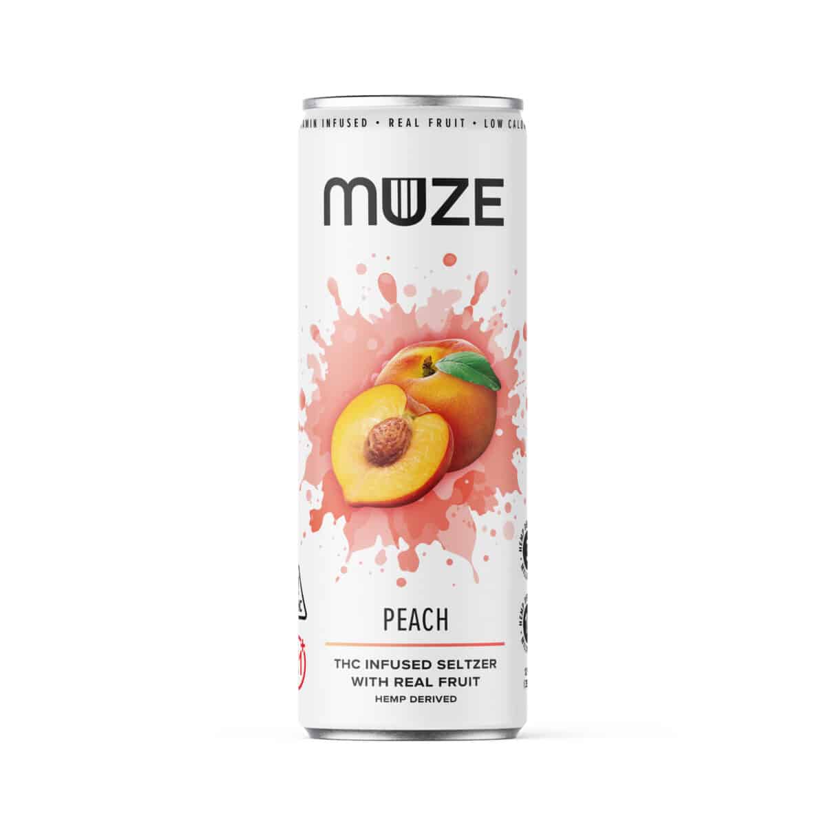Photograph of product: Hemp Derived Peach (3mg TH-oui 15mg CBG) 12oz Can