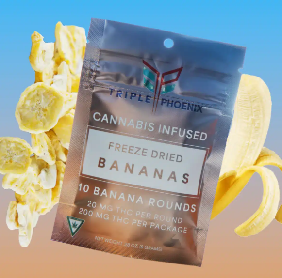 Photograph of Product: Edibles | Freeze Dried Banana | 200mg | Triple Phoenix