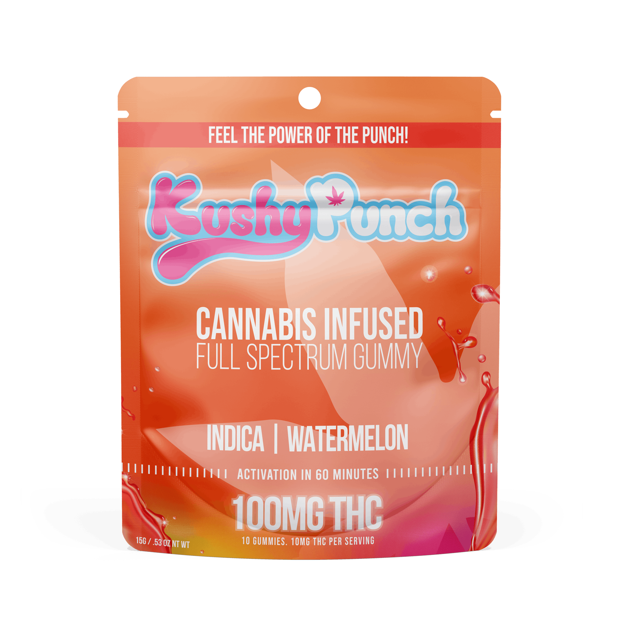 Photograph of Product: Kushy Punch - Indica Watermelon Gummy 100mg