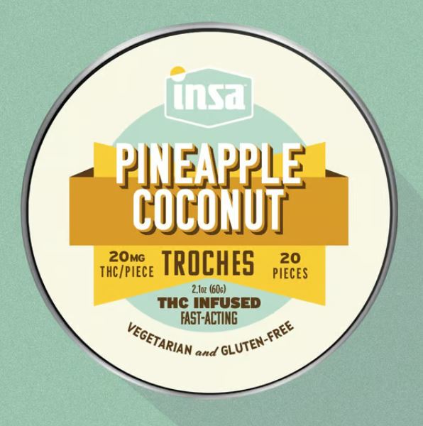 Photograph of product: Pineapple Coconut RSO Troches | 20mg/20pk (400mg)