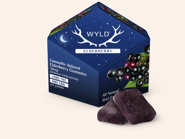 Photograph of product: 2:1 Elderberry | 10mg TH-oui x 5mg CBN | 10pk | WYLD