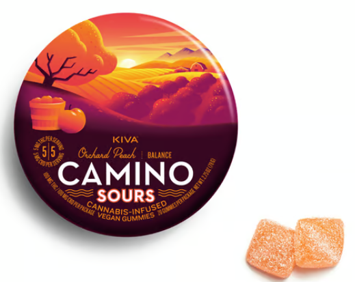 Photograph of product: Camino | Sour Orchard Peach 1:1 CBD/TH-oui | 10pk/100mg