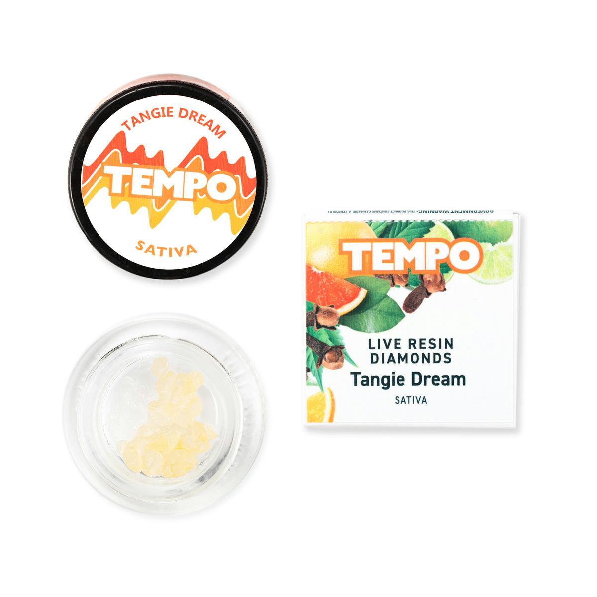 Photograph of product: Tempo 1G Live Resin Diamonds - Tangie Dream