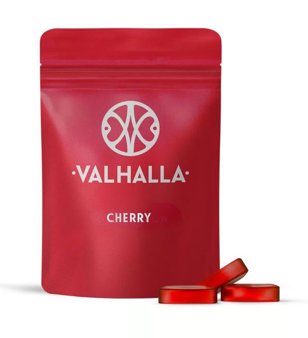 Photograph of product: Valhalla Cherry 1:1 Soft Lozenges 10mg