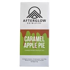 Photograph of product: AFTERGLOW -Caramel Apple Pie Chocolate Bar - 100mg