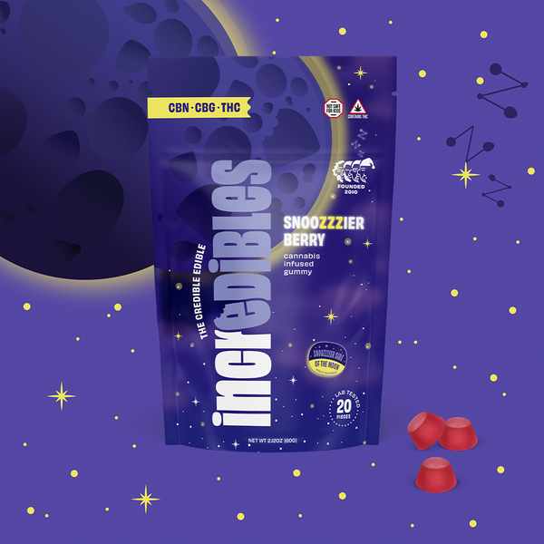 Photograph of product: 2:1:1 Snoozzzierberry + CBN + CBG | Gummies | 20 pack | 100mg TH-oui / 50mg CBN / 50mg CBG