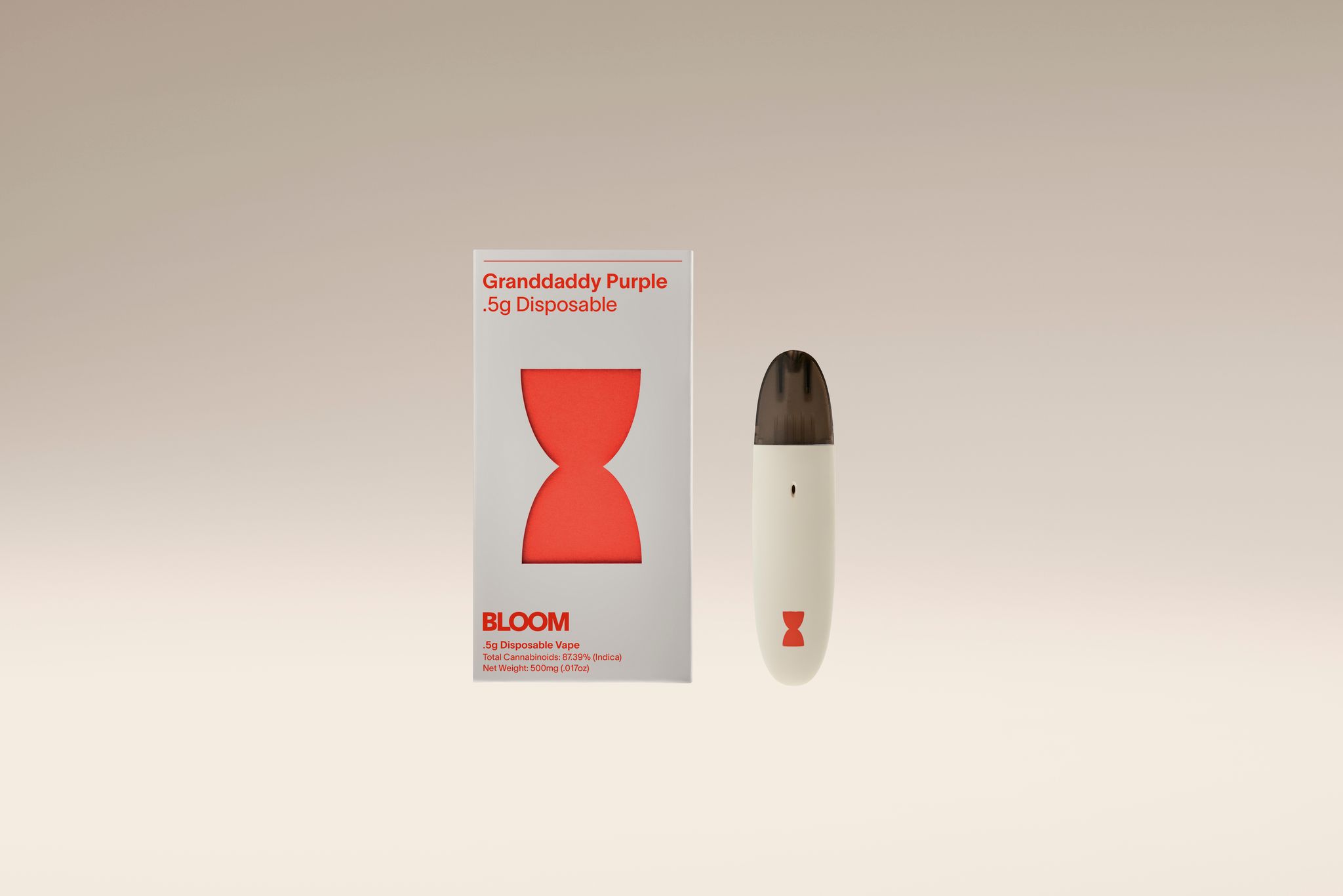 Photograph of product: Bloom | 0.5 Surf | Grandaddy Purp (Oui'd)