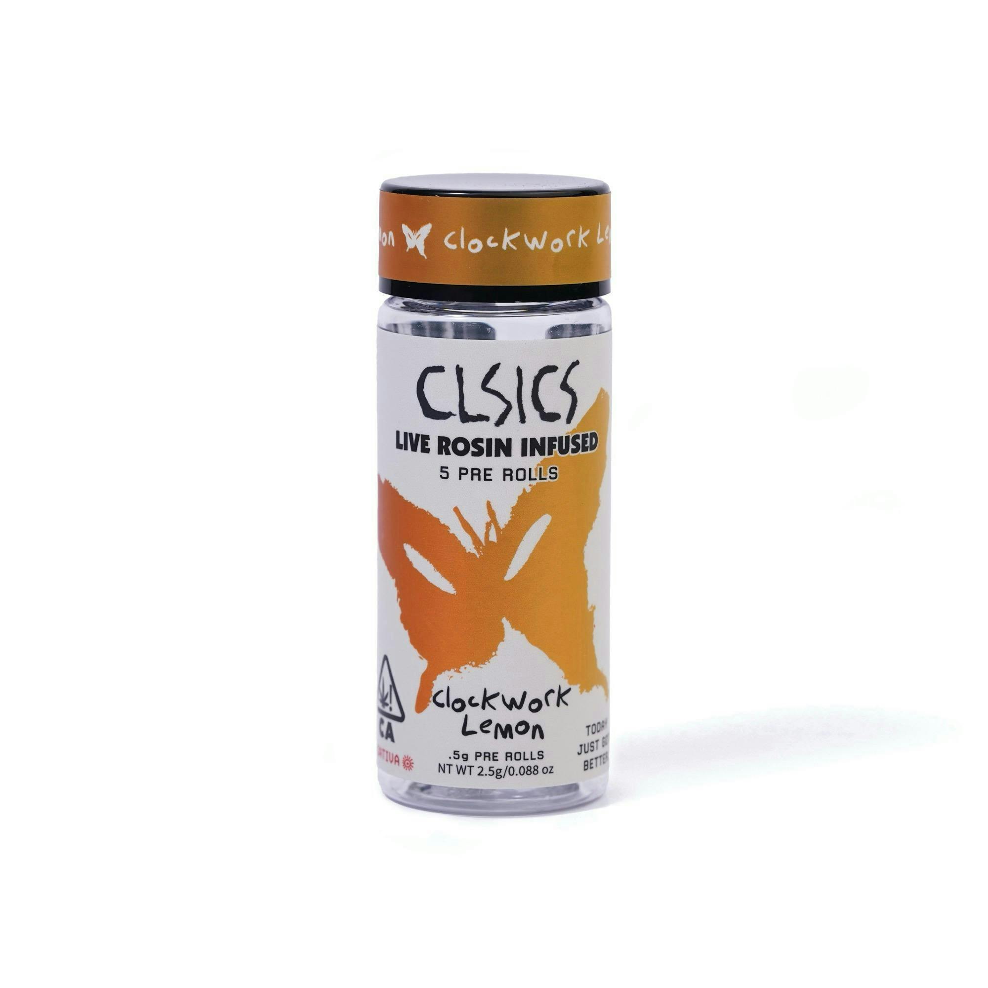 Photograph of product: CLSICS - Pop Tartz- 5Pk .5g Rosin Infused Pre Rolls