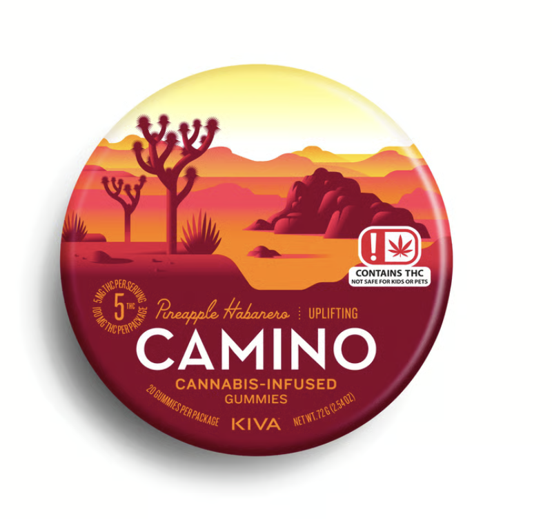 Photograph of product: Kiva 'Camino' | Pineapple Habanero | 100mg THC | 20 pc