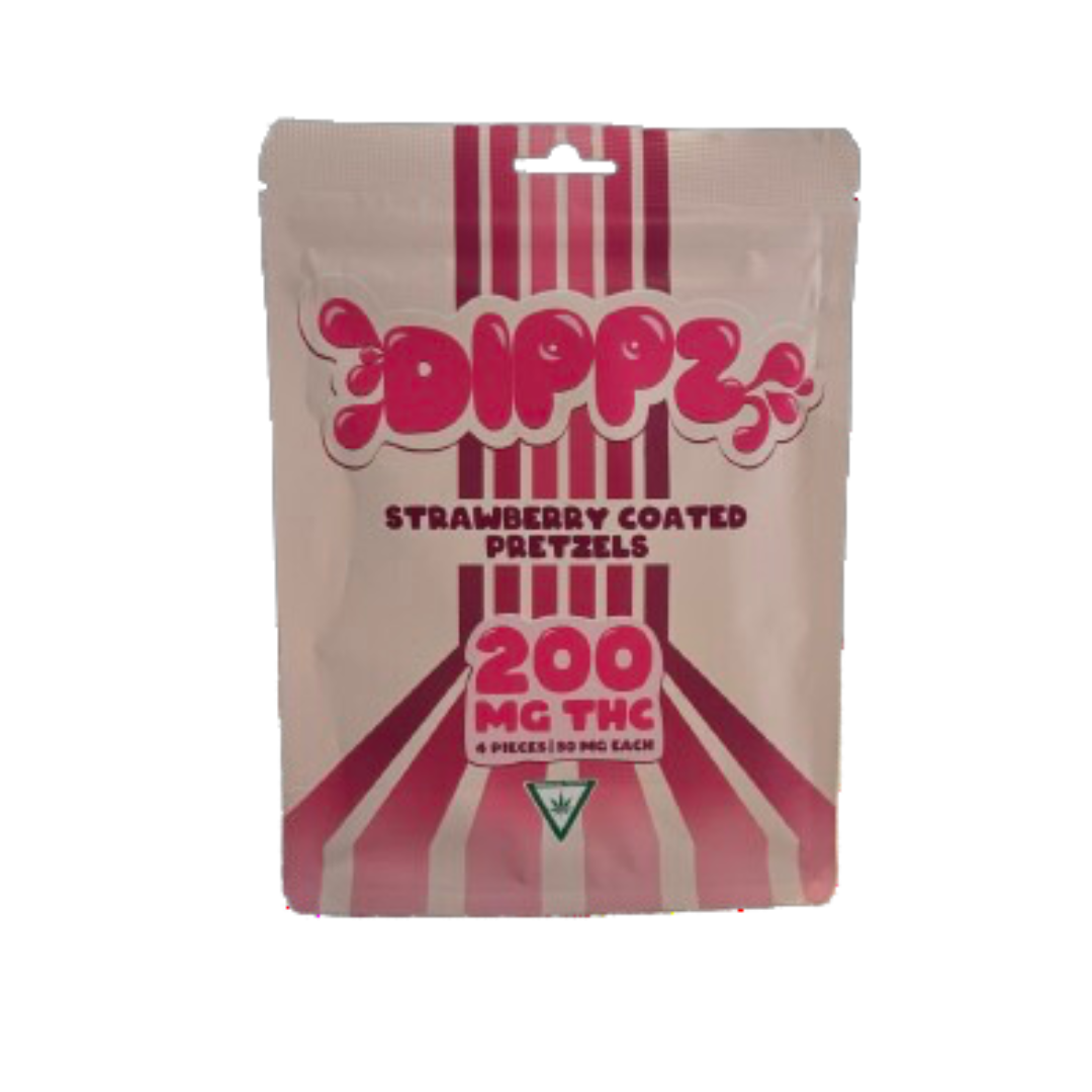 Photograph of Product: Dippz - Strawberry Covered Pretzles 4pk - 200mg