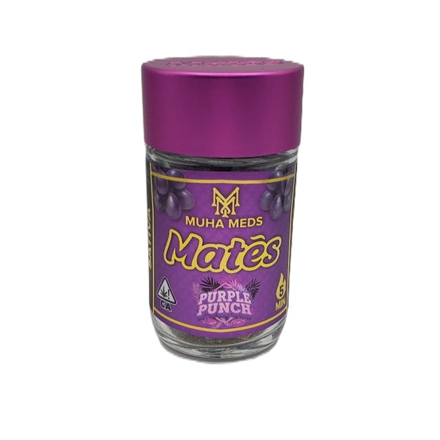 Photograph of product: Muha Meds Mates | .6gx5pk - Purple Punch - Infused Pre-Rolls - Oui'd - 
