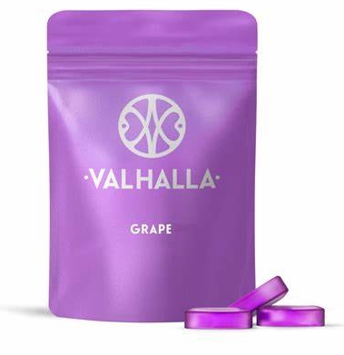 Photograph of product: Valhalla Edibles Soft Lozenge 10pk/100mg- Grape RSO