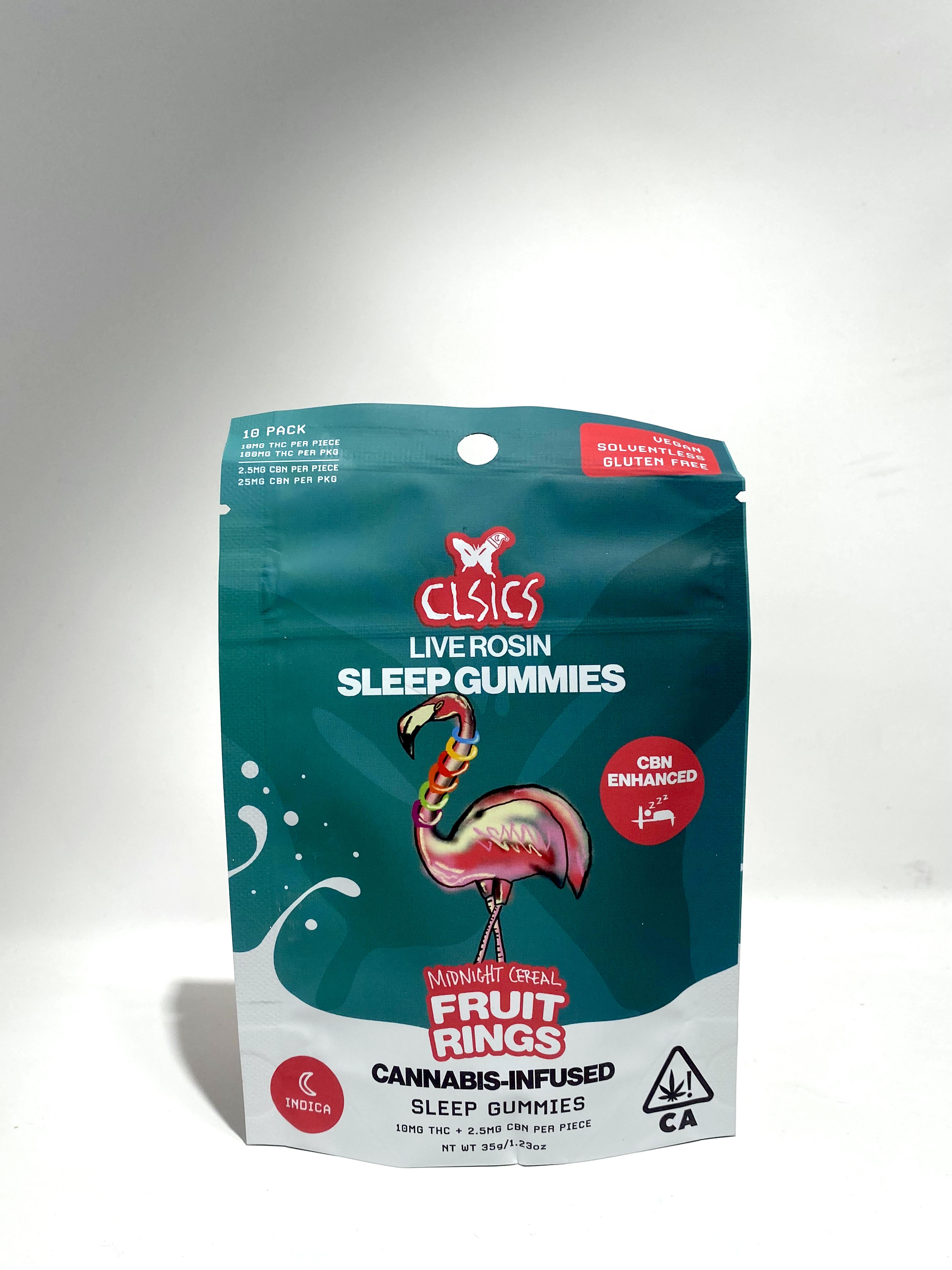 Photograph of product: CLSICS | Midnight Cereal Fruit Rings | 5:1 TH-oui:CBN | 2pk | 20mg