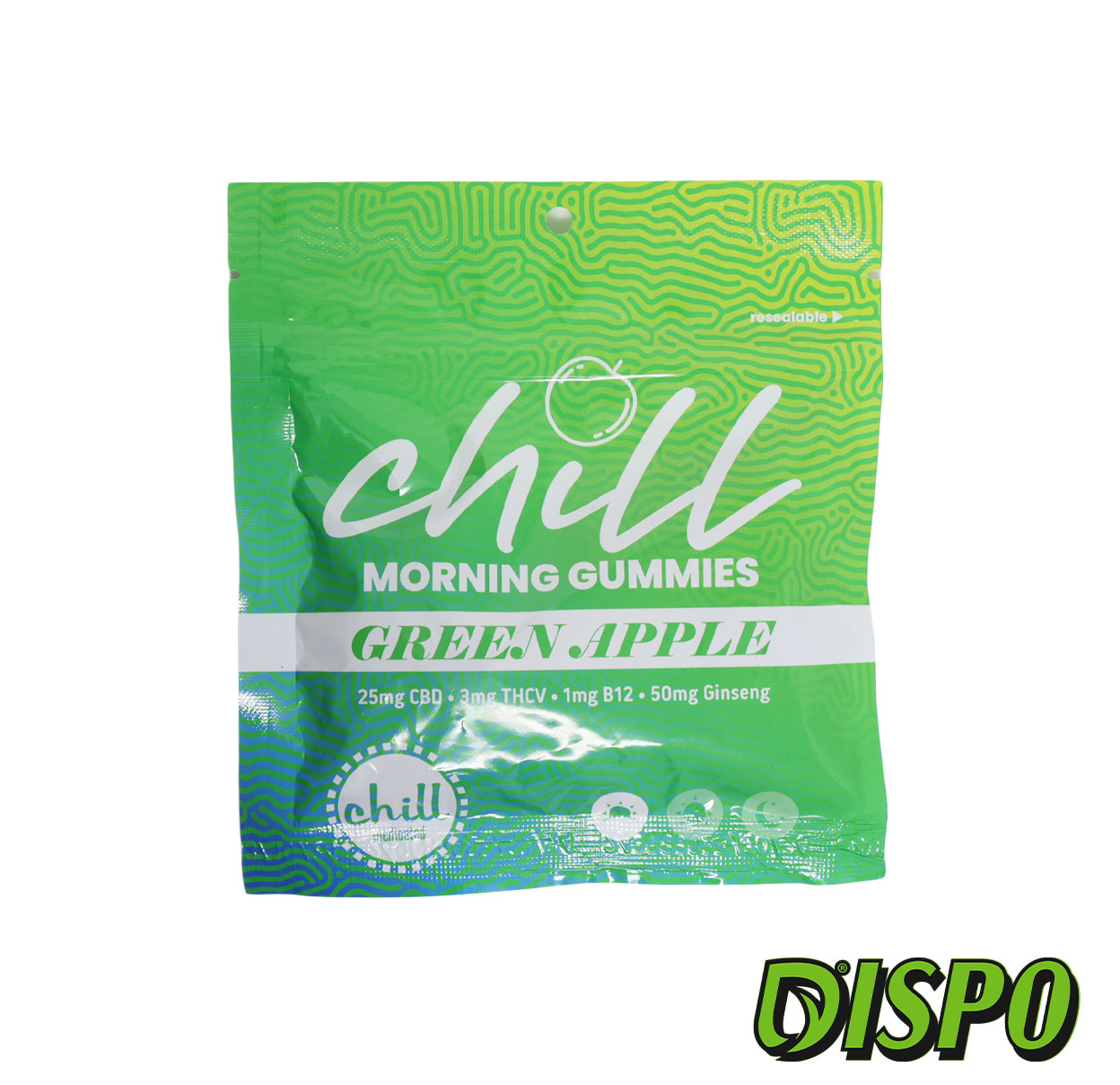 Photograph of product: Chill Medicated - Green Apple All-Day CBD Gummies