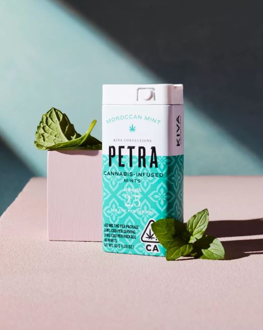 Photograph of product: KIVA - Moroccan Mint - PETRA Mints 100mg