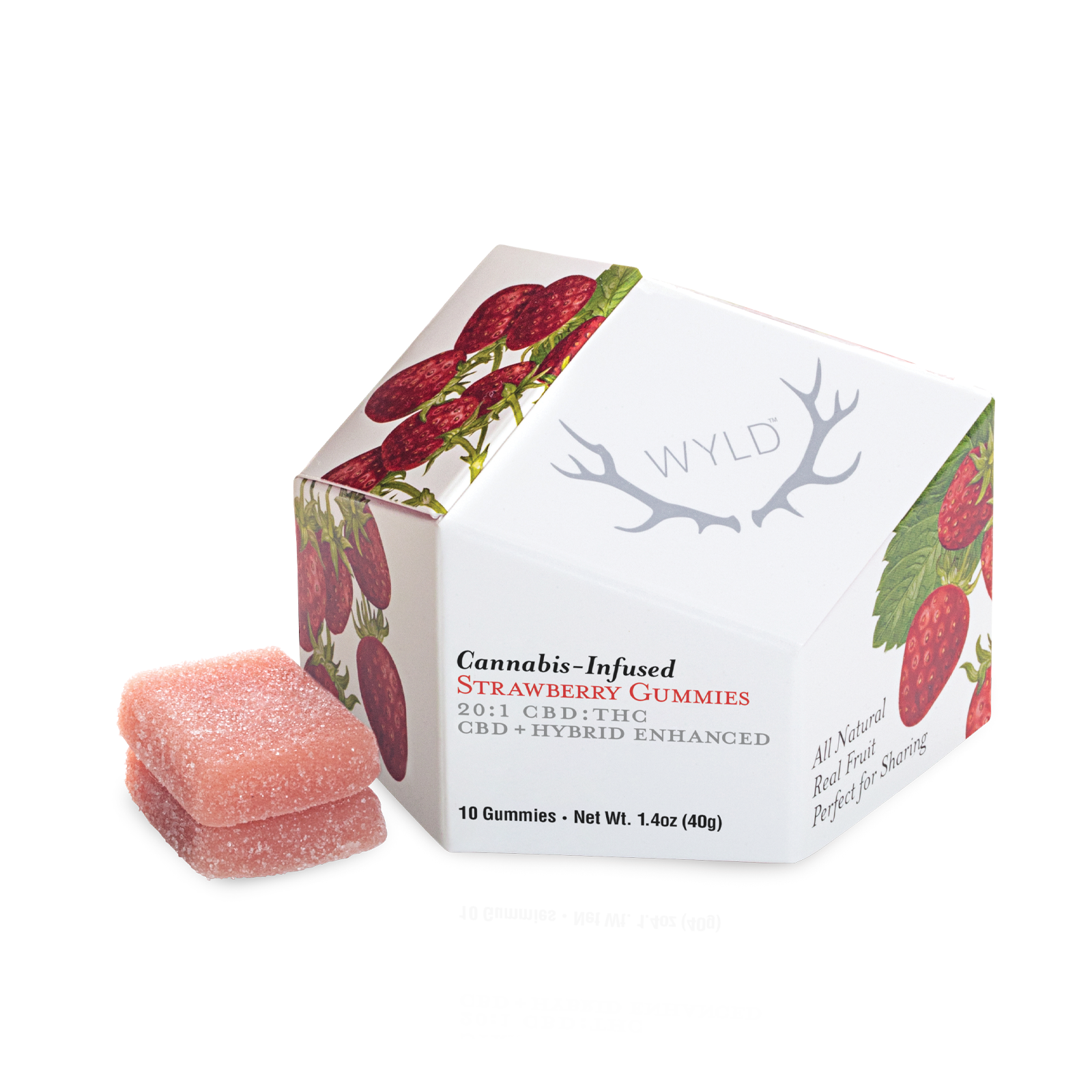 Photograph of product: Strawberry 20:1 CBD/TH-oui Gummies