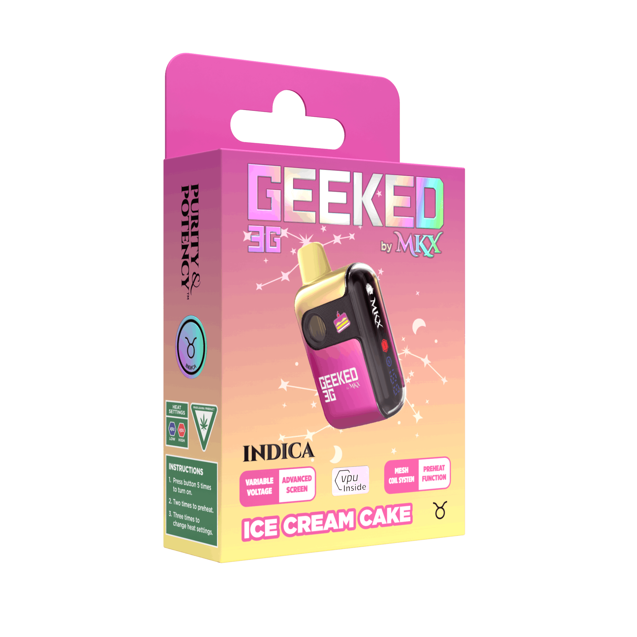 Photograph of product: MKX - Disposable - Geeked - Ice Cream Cake