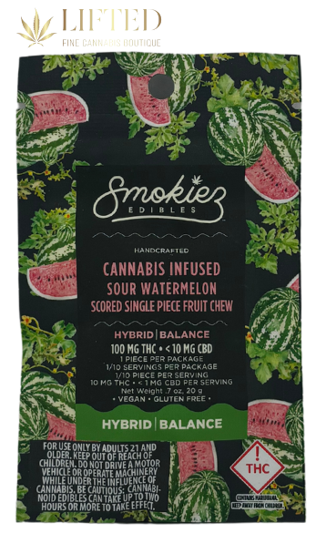 Photograph of product: SMOKIEZ SOUR WATERMELON SINGLE PIECE 100MG