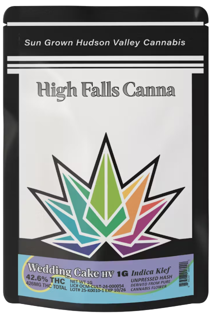 Photograph of product: Wedding Cake Kief Unpressed au chocolat - Concentrate (1.0g)
