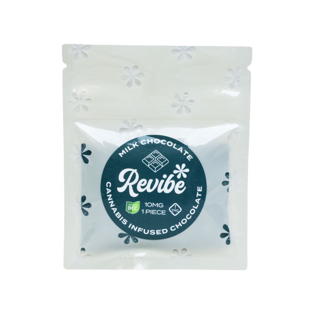 Photograph of product: Revibe - Milk Chocolate Square 1pk - 10mg