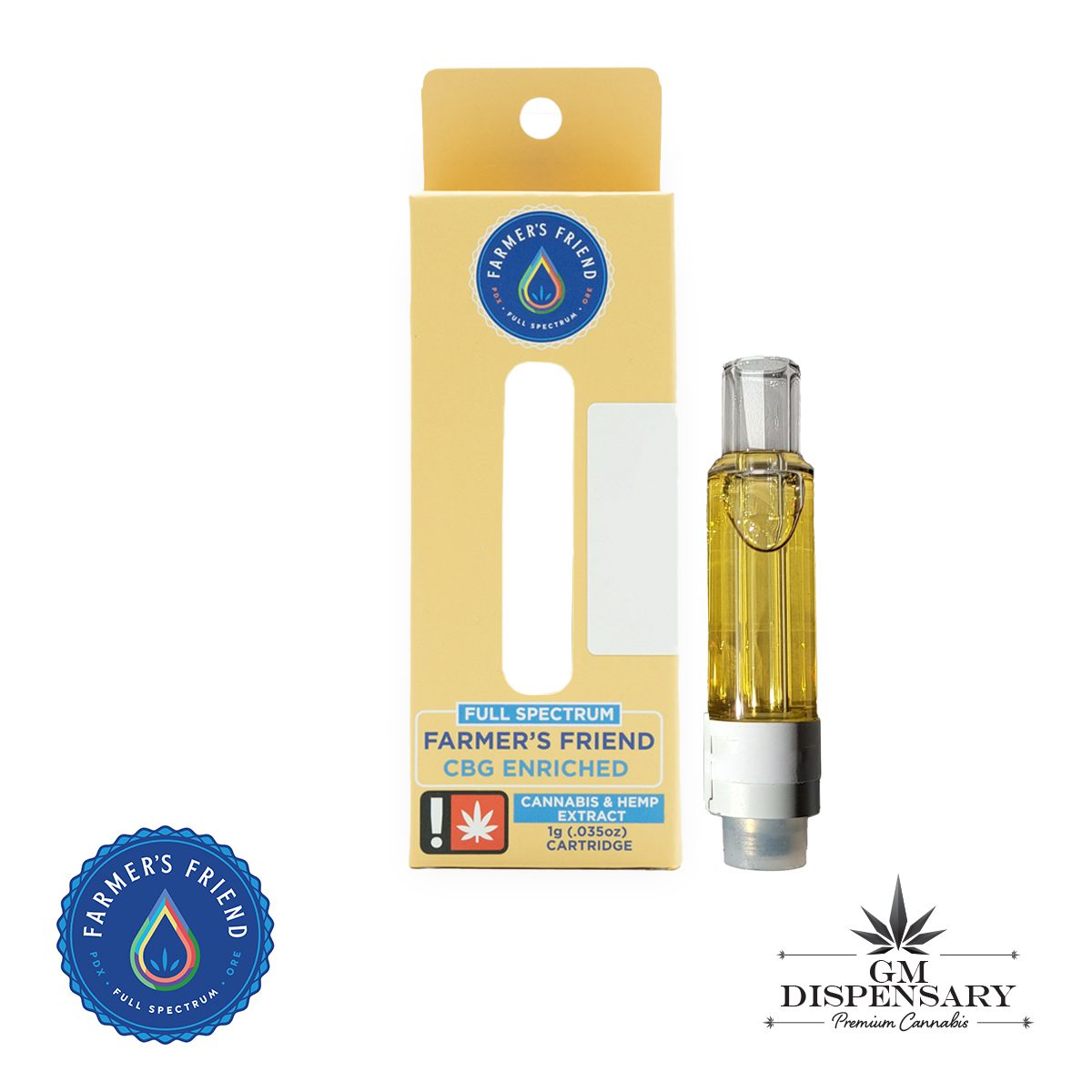 Photograph of product: CBG Papaya Guelah CO2 - Glass Cartridge - Farmer's Friend Extracts