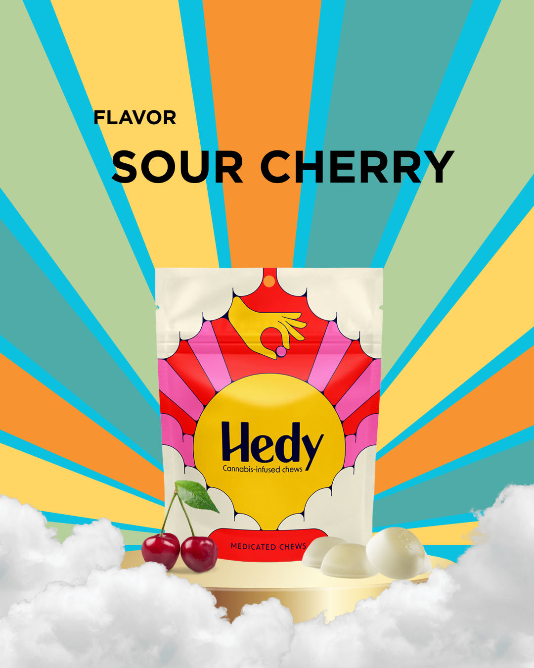 Photograph of product: HDY Simply Chews 100mg - RSO - S. Cher - 10 Ct