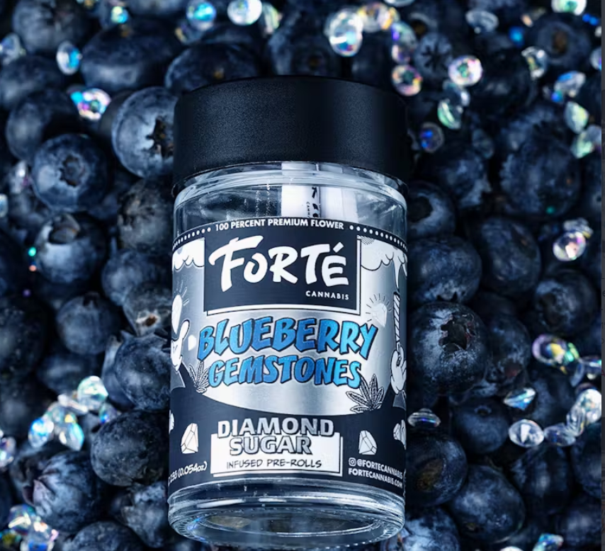 Photograph of product: Forte - Bubble x Diamond Pre-roll 0.5g - 5pk - Blueberry Gemstones
