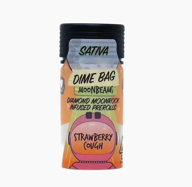 Photograph of product: Strawberry Cough 'Moonbeams' Infused 5pk Preroll - 