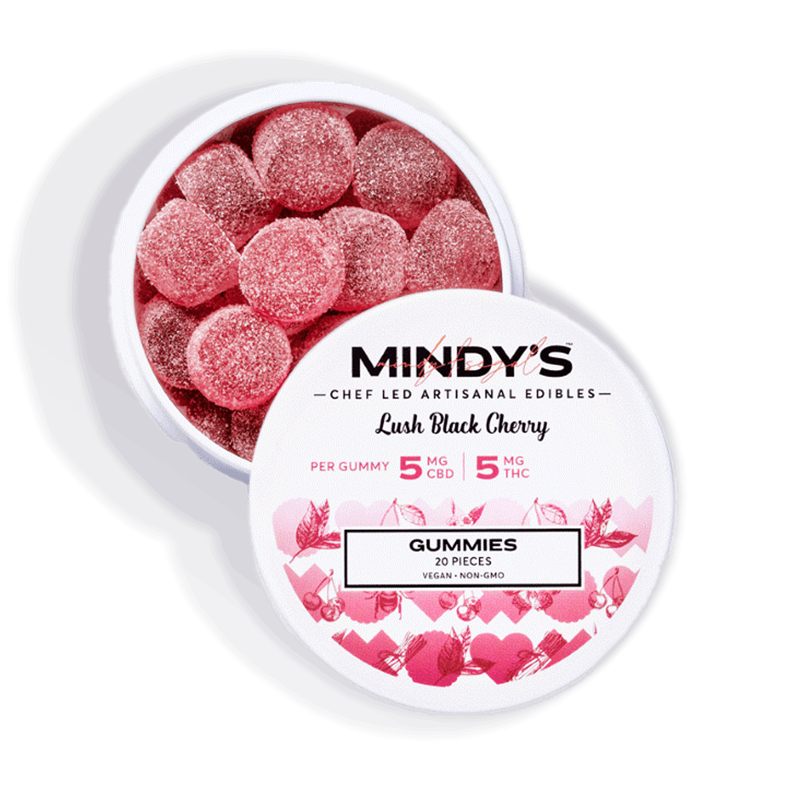Photograph of product: Gummies | Mindy's Edibles | Lush Black Cherry [1:1 TH-oui:CBD] [20pk]