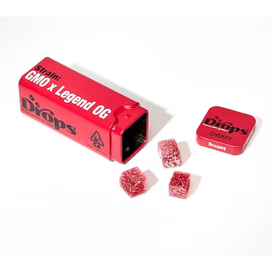 Photograph of product: DROPS - EDIBLE - GUMMIES - 100MG - Oui'd - CHERRY (GMO x LEGEND OG)