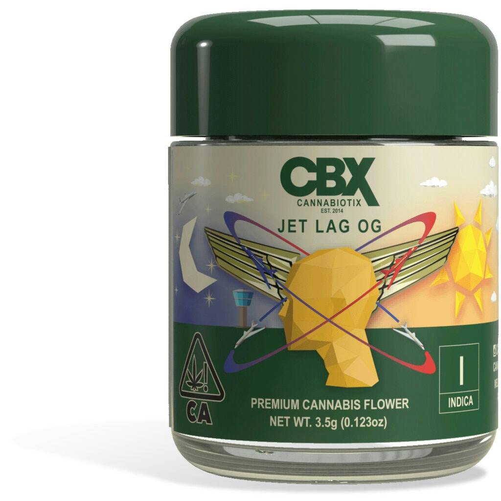 Photograph of product: CBX - FLOWER - 3.5G - INDICA - JET LAG OG