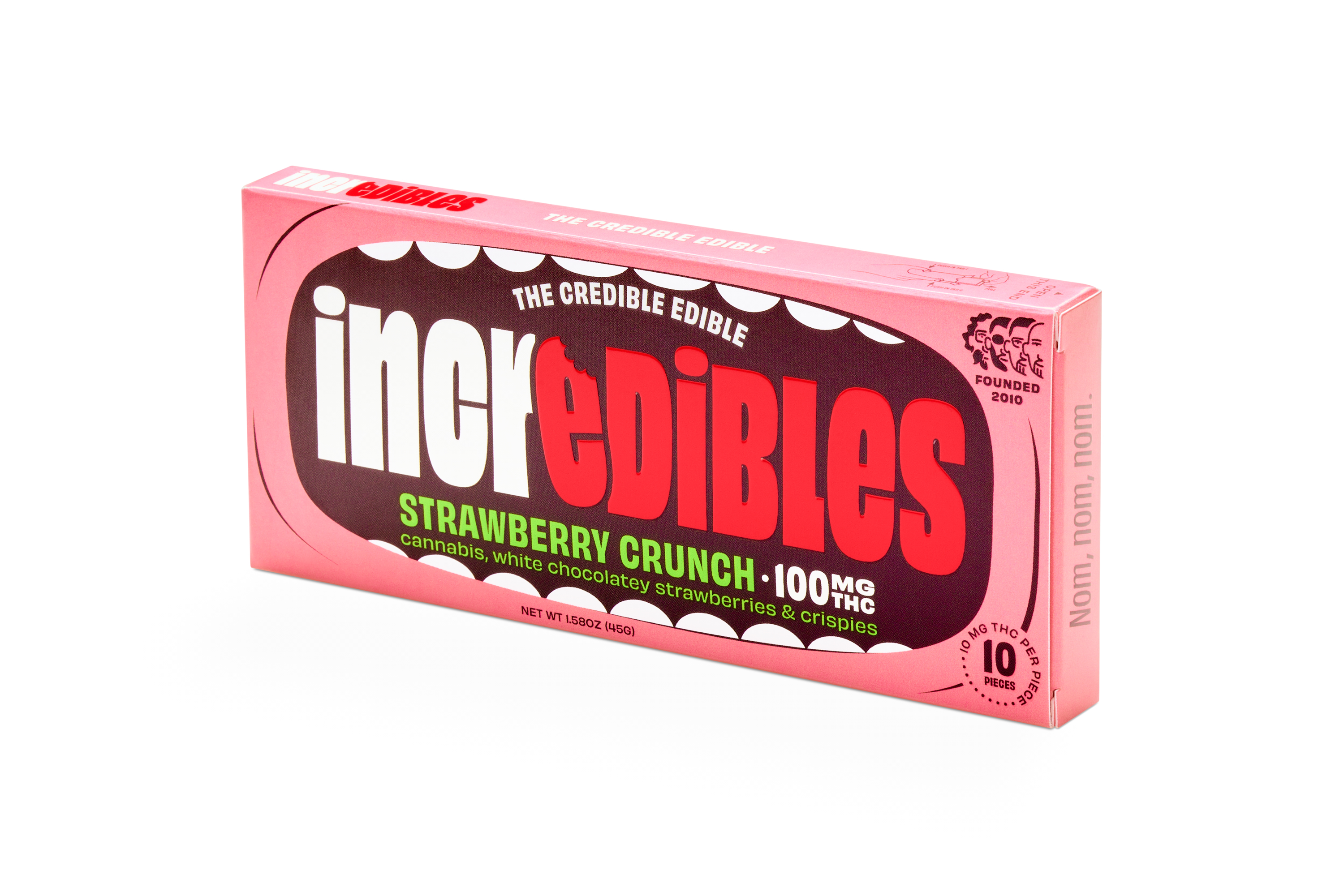 Photograph of product: Chocolate (White) | Strawberry Crunch | 100 mg | incredibles