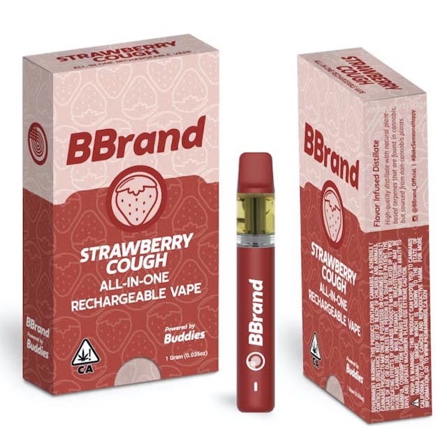 Photograph of product: BBrand - All In One Strawberry Cough Disposable - 1g