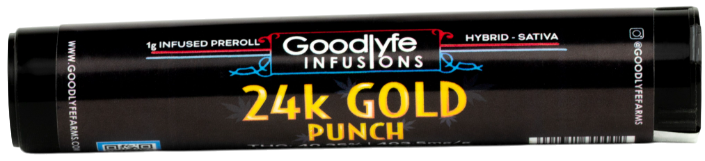 Photograph of product: Infused 24K Gold Punch - Pre-Roll Single (1.0g)