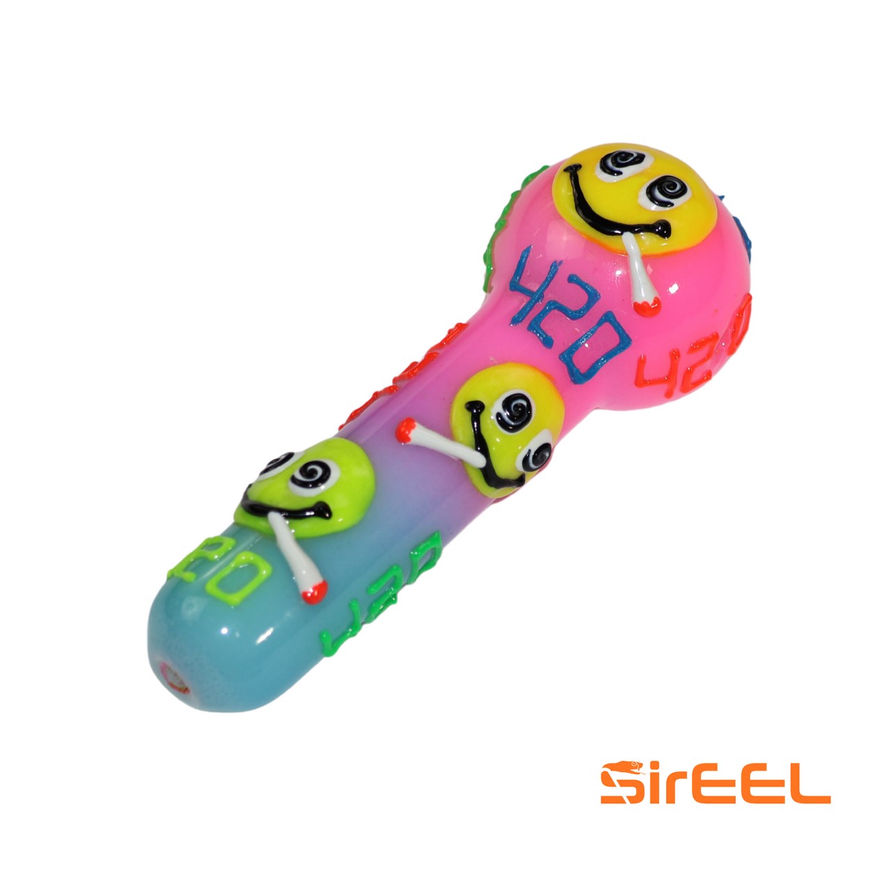 Photograph of product: SirEEL - 5 Smiley High UV Hand Pipe, Hypno-Hit Edition