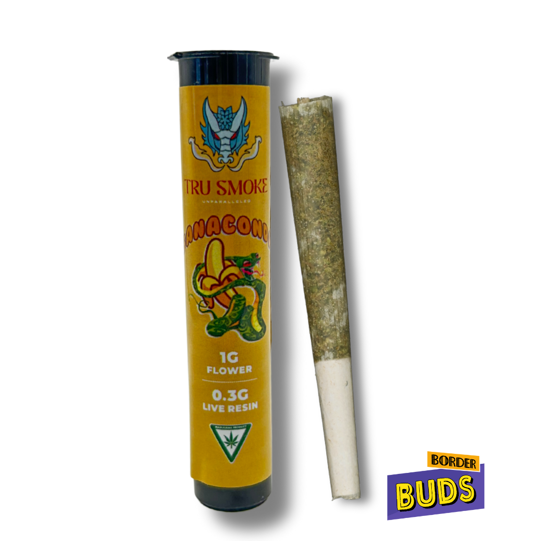 Photograph of product: Banana Conda | Tru Smoke | 1.3g | Infused Pre-Roll