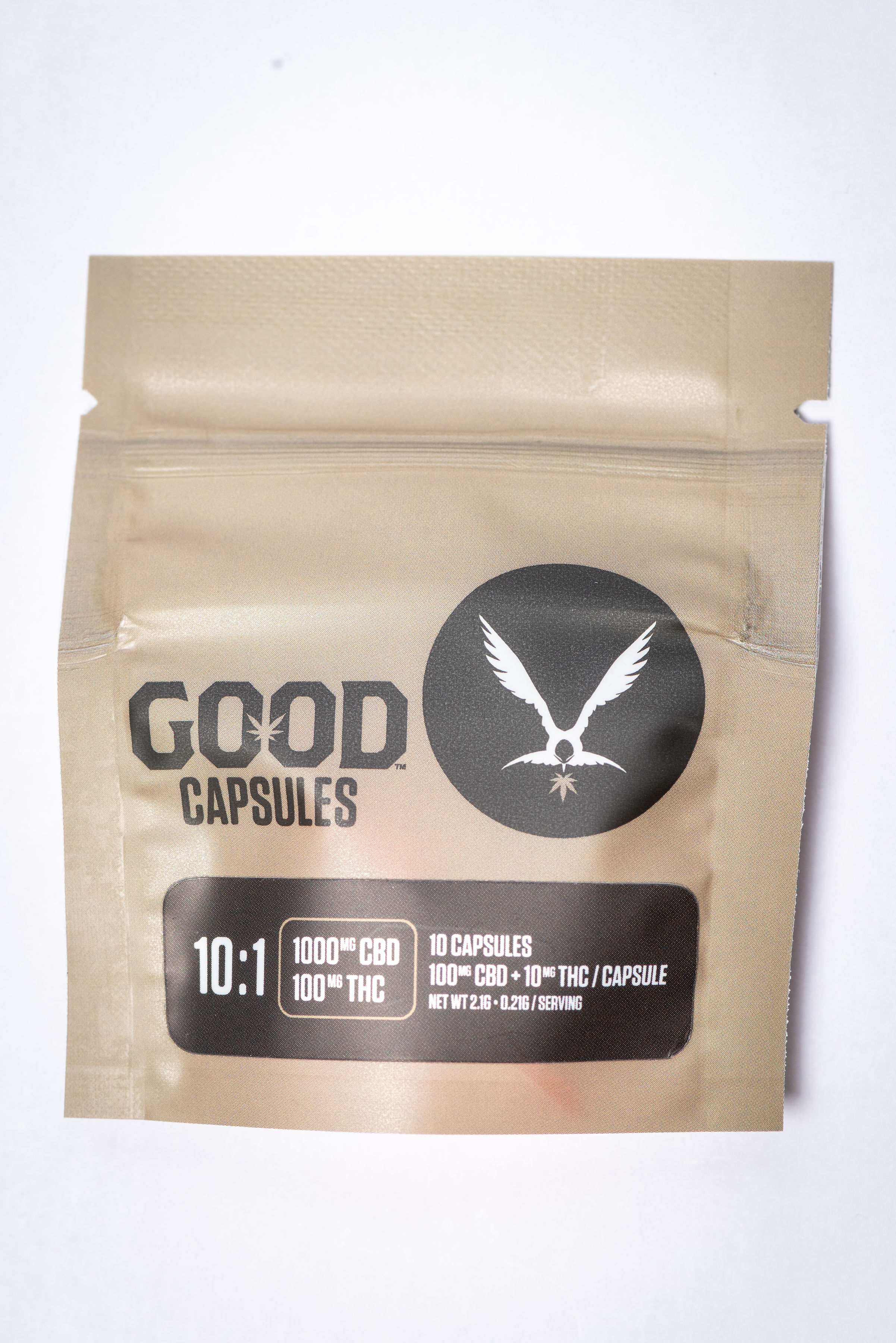 Photograph of product: 10:1 CBD/TH-oui Capsules