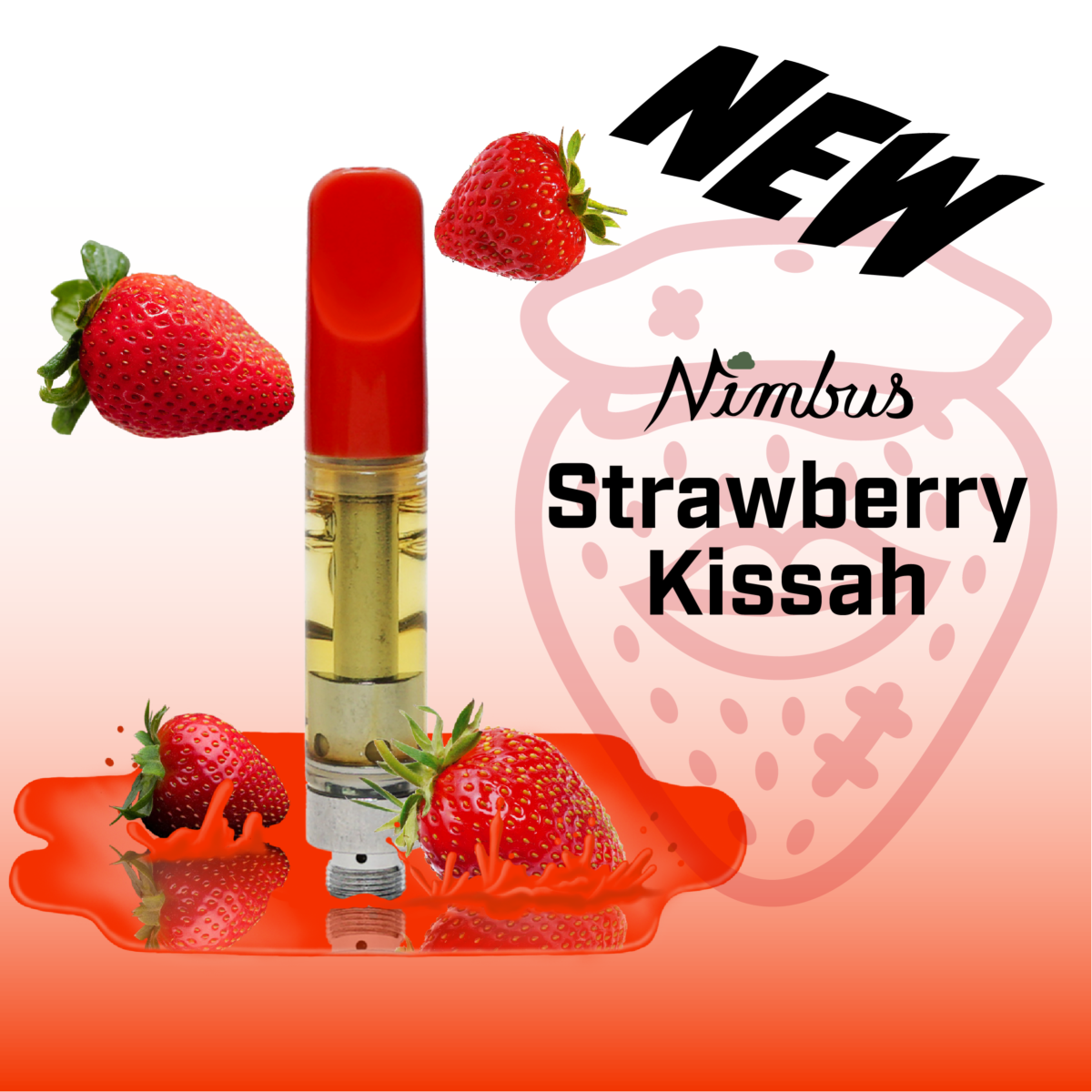 Photograph of product: 510 Cartridge (Distillate) - Strawberry Kissah - 1g