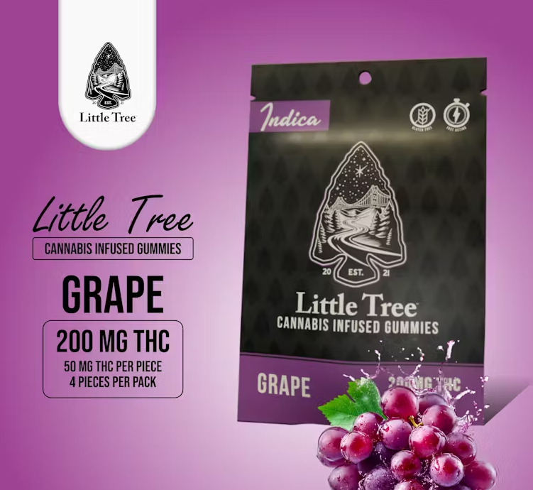 Photograph of product: Little Tree - Grape - 200mg Gummies