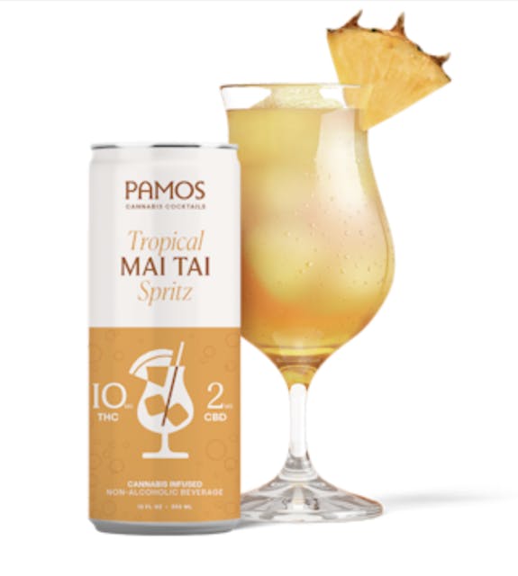 Photograph of product: Pamos - 4PK Mai Tai Spritz 40mg 12oz - 