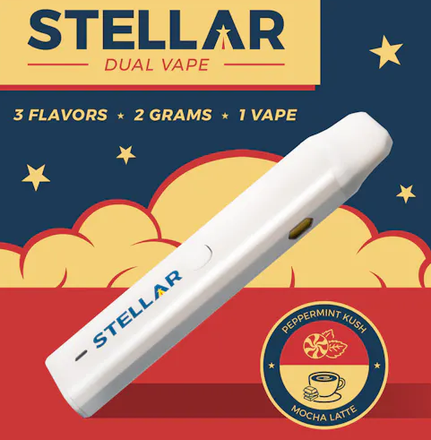 Photograph of product: STELLAR | Peppermint Kush x Mocha Latte - Dual Disposable