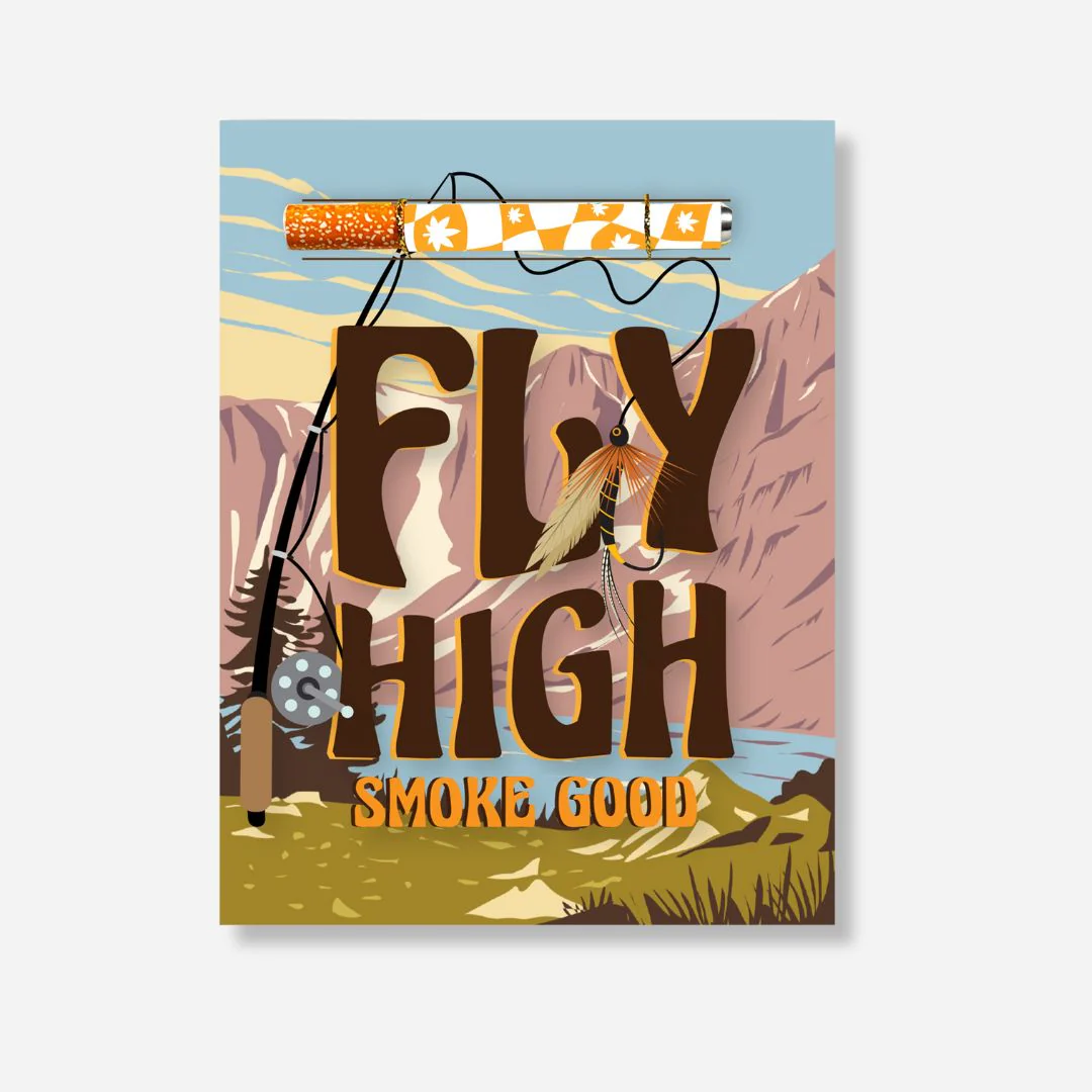 Photograph of product: Kush Kard Fly High One Hitter Greeting Card